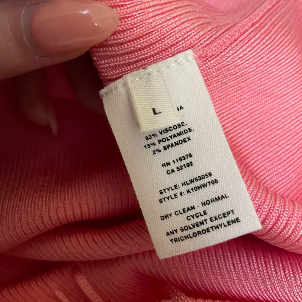 Helmut Lang Knit Midi Pink Sleeveless Dress - Picture 5 of 6